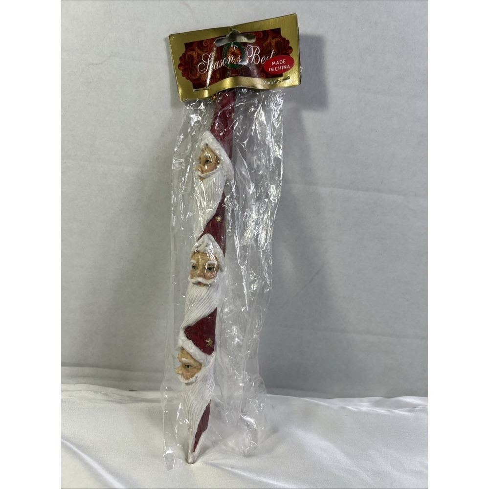 Vintage‎ Seasons Best Retro Three Santa Claus Ornament Resin Original Package